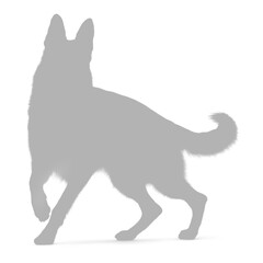 German shepherd dog standing silhouette
