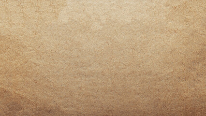 Background of brown kraft paper or cardboard texture. Abstract pattern of beige rough carton, old paper sheet, parchment or papyrus surface, vector realistic illustration