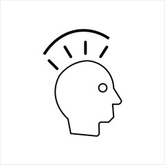 consciouneses icons. simple line vector