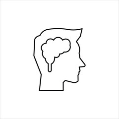 mind icons. simple line vector