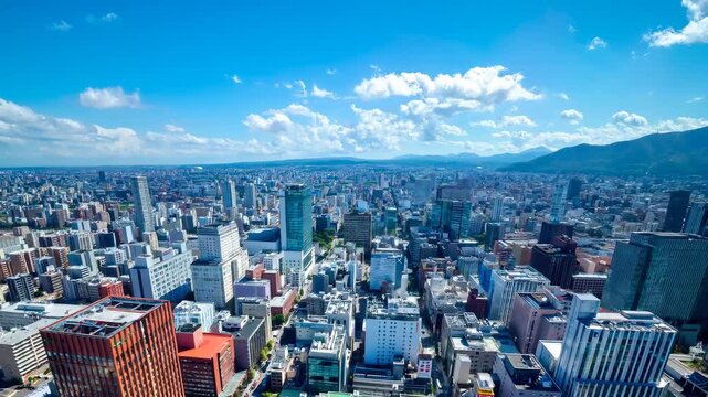 北海道・札幌 中心街　ドローン撮影イメージ
