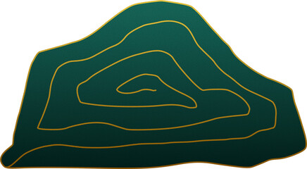 금장 청록색 울퉁불퉁한 산