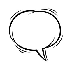 Cartoon speech bubble. Pop art illustration in comic style.