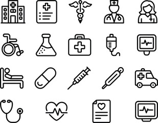 Obraz premium Comprehensive Depiction of Medical Healthcare Services and Infrastructure Including Medical Professionals Equipment and Emergency Vehicles Delivering Critical Patient Care and Treatment