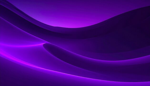 Abstract digital waves in purple and black with smooth curves and gradient depth