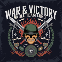 Vector Bold skull illustrations with crossed swords, wings, shields, and flaming elements. Gothic and warrior-inspired vector art featuring chains, bones, and dramatic . Perfect for t-shirt prints,