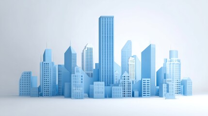 Fototapeta premium Minimalist city skyline
