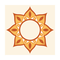 Elegant Mandala Inspired Circular Frame