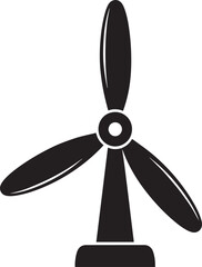 Stand Fan Silhouette | Black Vector Illustration Design