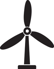 Stand Fan Silhouette | Black Vector Illustration Design