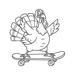 a turkey standing vector