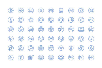 Vector art of collection of business and finance icons
