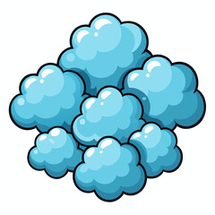 Playful Cartoon Cloud Pack Vector
