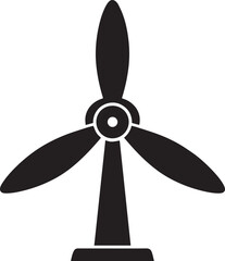 Stand Fan Silhouette | Black Vector Illustration Design