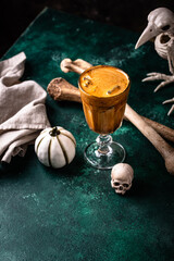 Halloween drink coffee latte with ice