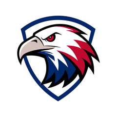 Obraz premium a eagle head usa theme vector illustration