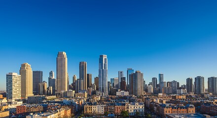 Obraz premium Cityscape skyline view