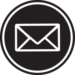 mail icon on black