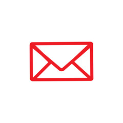 red email sign on a white background