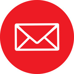 email icon on red background