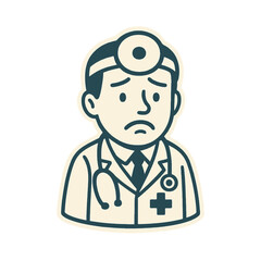 character emotion doctor sadness vector on white background
Vector character emotion