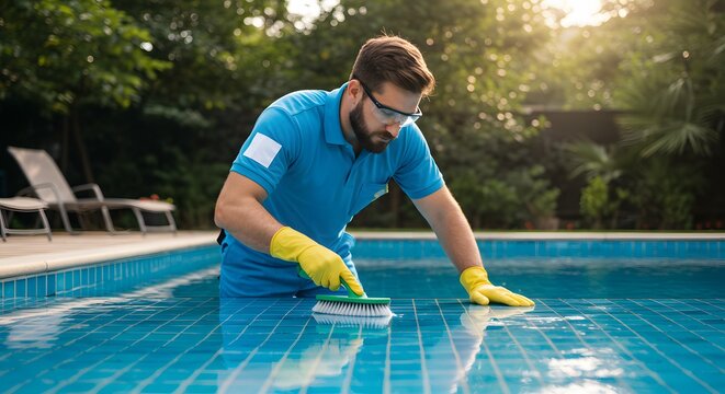 Pool cleaning service worker