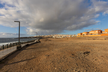 An interesting geological formation on the east coast of Gran Canaria, right on the border of the mainland and the ocean. Spain El Bufadero