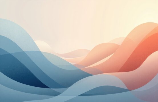 Flowing abstract waves in soft pastel shades creating a smooth, modern background with gentle curves and a calming color palette