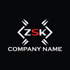 ZSK letter logo, ZSK letter logo design, ZSK monogram logo, ZSK corporate logo, ZSK creative logo