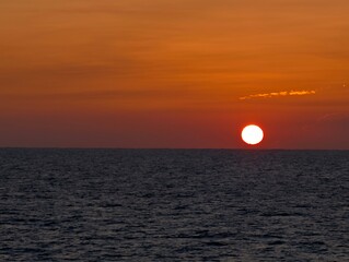 sunset over the sea