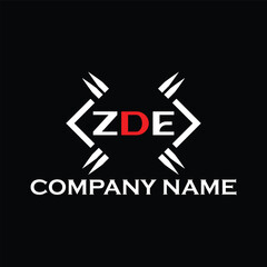 ZDE letter logo, ZDE letter logo design, ZDE monogram logo, ZDE corporate logo, ZDE creative logo