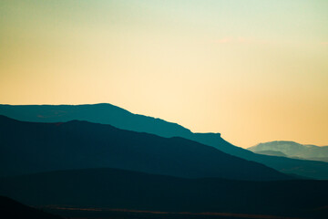 sunset in the mountains north sweden