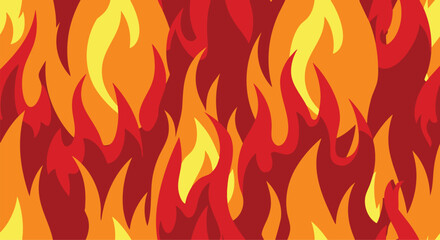 Vibrant abstract fire flames seamless pattern background illustration hot burning heat energy red orange yellow