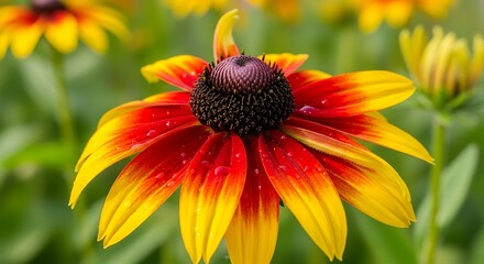 Stunning Rudbeckia Hirta Flower in a Summer Garden.