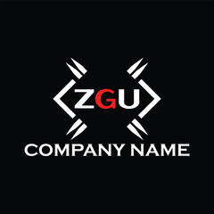 ZGU letter logo, ZGU letter logo design, ZGU monogram logo, ZGU corporate logo, ZGU creative logo