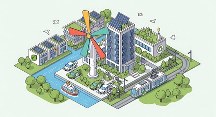 Sustainable City - Eco-Friendly Urban Development.