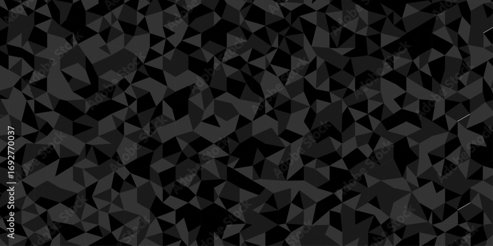Poster geometric black and gray cube square low polygon texture wallpaper. abstract surface creative diamon