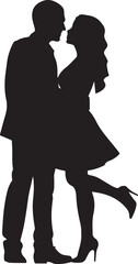 Couple Kissing Silhouette