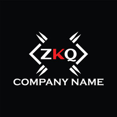 ZKQ letter logo, ZKQ letter logo design, ZKQ monogram logo, ZKQ corporate logo, ZKQ creative logo