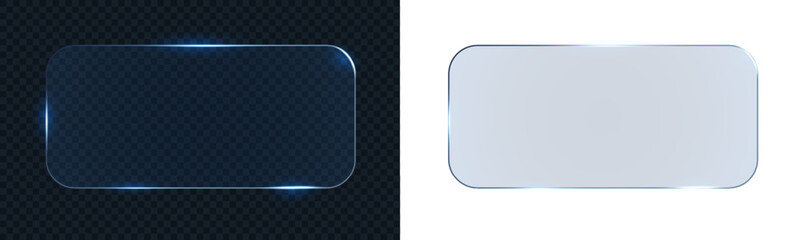 Futuristic holographic interface frame. Modern tech UI element. Technology sci-fi panel, glowing blue border virtual screen for digital dashboards