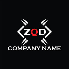 ZQ4D letter logo, ZQD letter logo design, ZQD monogram logo, ZQD corporate logo, ZQD creative logo