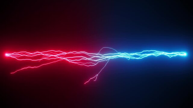 Electric Thunder Strikes Action Fx/ Animation of a stunning kinetic distorted electrical thunder strikes background with shining rays twitching