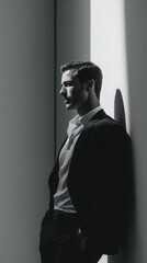 Fototapeta premium elegant business man portrait with clear background
