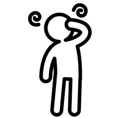 Disease and symptom icon. Dizziness
