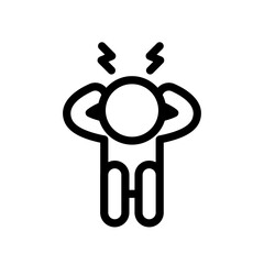 Disease and symptom icon. Headache