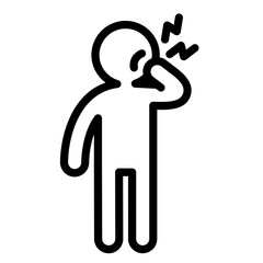 Disease and symptom icon. Toothache