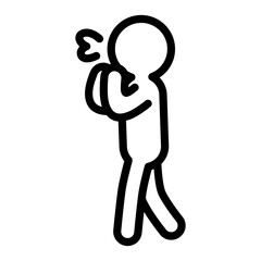 Disease and symptom icon. Cough