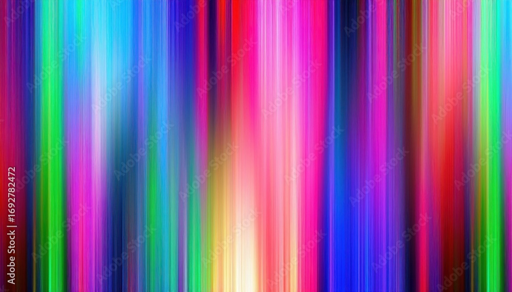 Aufkleber vibrant multicolor abstract wave pattern with neon hues and textured motion blur creating fluid ener