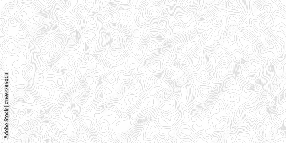Aufkleber white topography map abstract vector lines topographic contour lines grid seamless pattern.