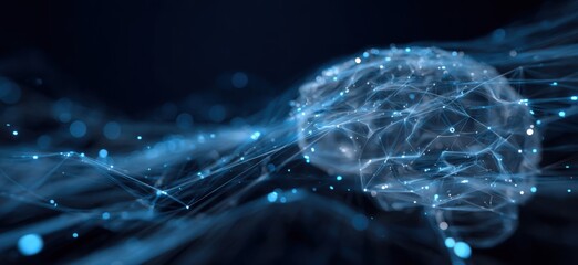 Abstract illustration of a brain with interconnected network